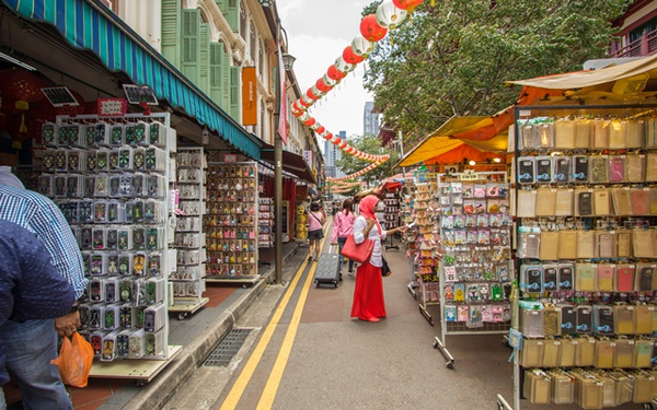 Địa điểm du lịch nước ngoài, China Town tại Singapore. Nguồn: Internet